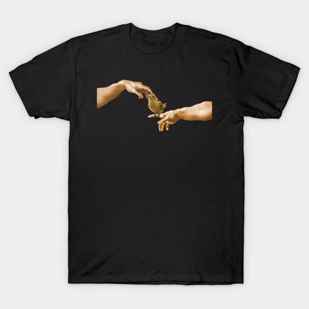 scritching a conure T-Shirt by FandomizedRose